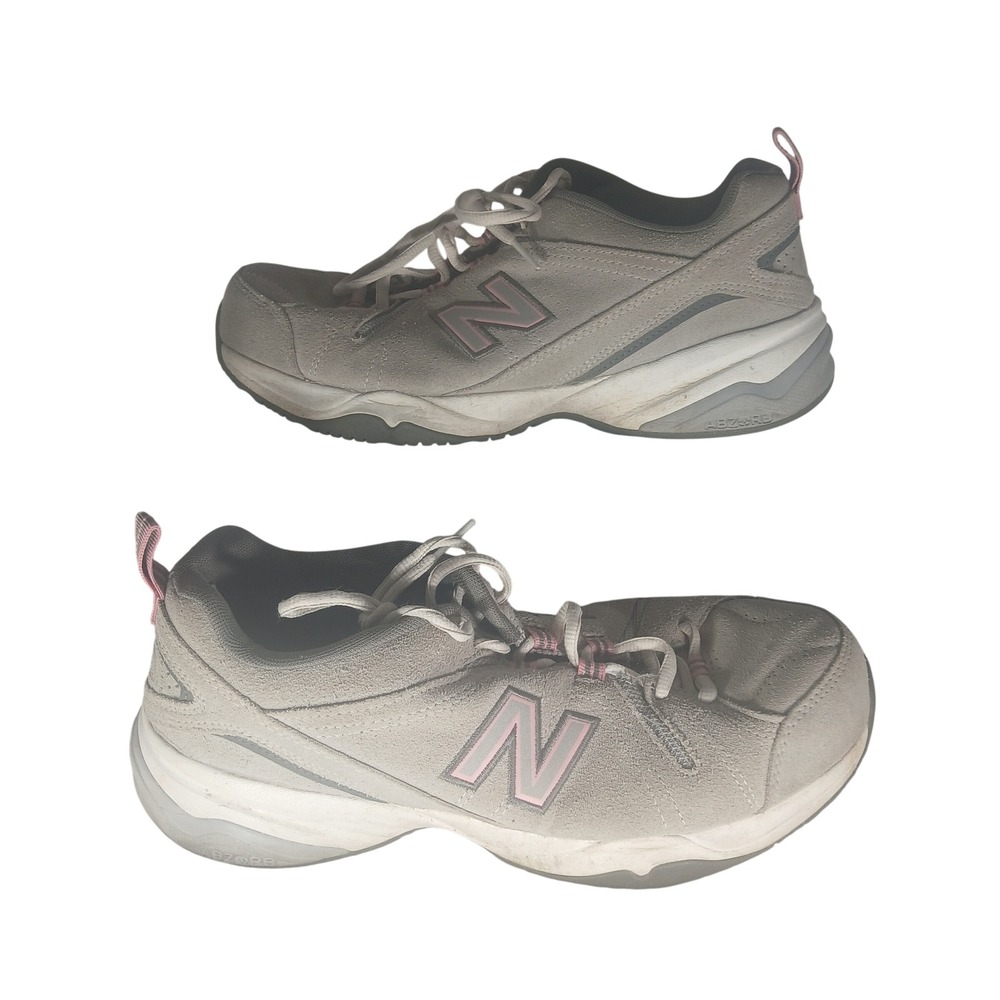 New‎ Balance 608 V4 Gray Pink Suede Leather Comfort Walking Shoes Womens Size 8